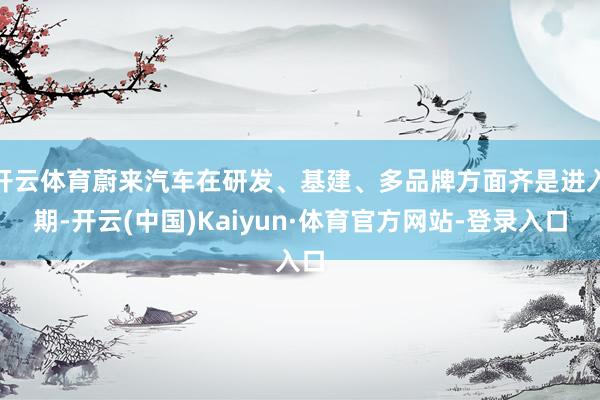开云体育蔚来汽车在研发、基建、多品牌方面齐是进入期-开云(中国)Kaiyun·体育官方网站-登录入口